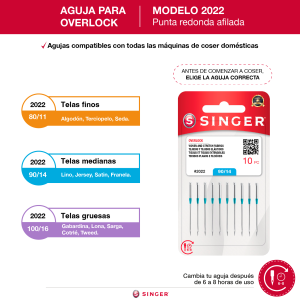 Aguja para overlock 2022